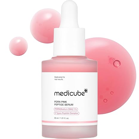 medicube Salmon DNA PDRN Pink Peptide Serum, Pink glow serum, Peptide, Niacinamide, Hydrating & Moisturizing & Firming, Uneven Skin Tone, Korean Skincare | 1.01 fl.oz. (1.01 fl.oz., Salmon DNA PDRN), Korean Glass Skin